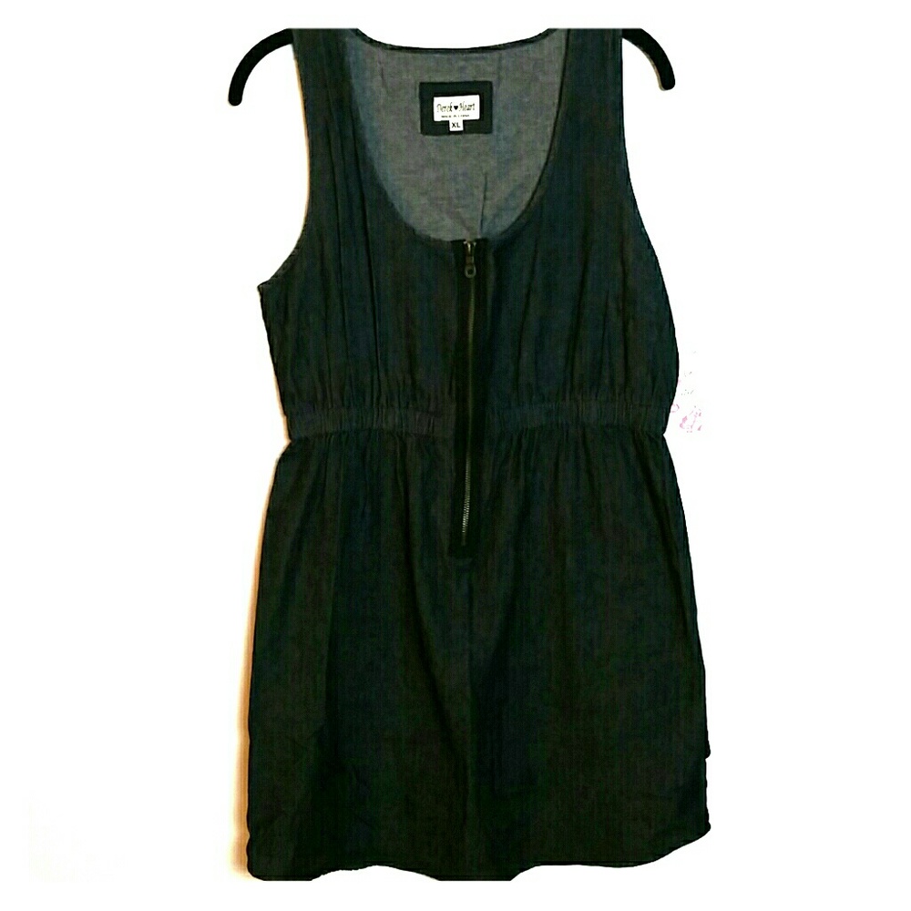 NWT Derek Heart Dark Denim Dress